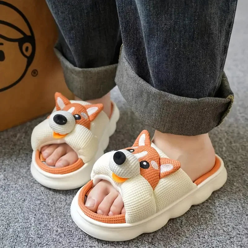 Corgi Plush Comfort Slippers – Step into Cuteness & Cozy Bliss