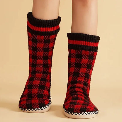 Cozy Knitted Indoor Slipper Socks - Foldable & Washable, Perfect For Winter