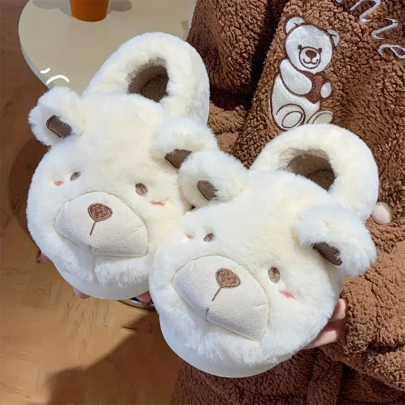 Teddy Bear Plush Slippers – Cozy Comfort with a Cuddly Twist